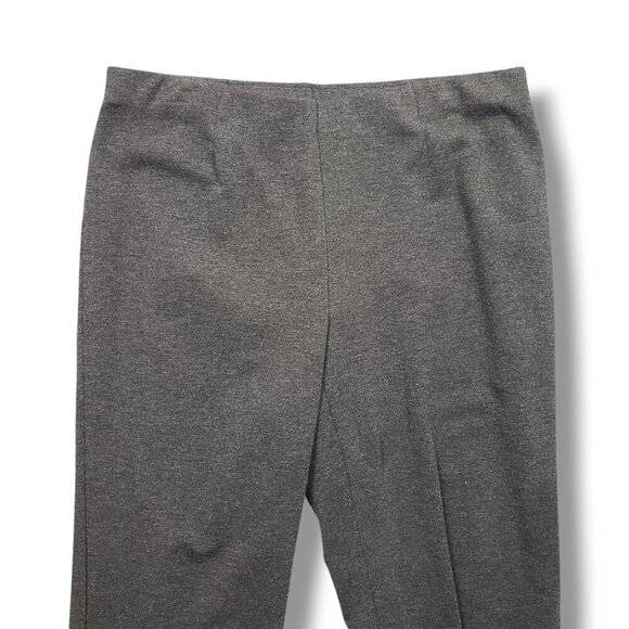 J Jill Ponte Slim Leg Pants Womens Medium Petite Grey Notch Hem Pull On - Picture 2 of 10